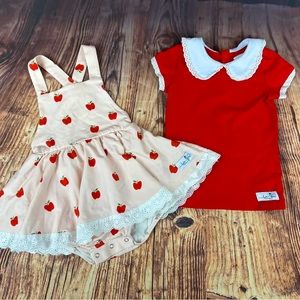 Love and Grow Clothing Apple Romper Set